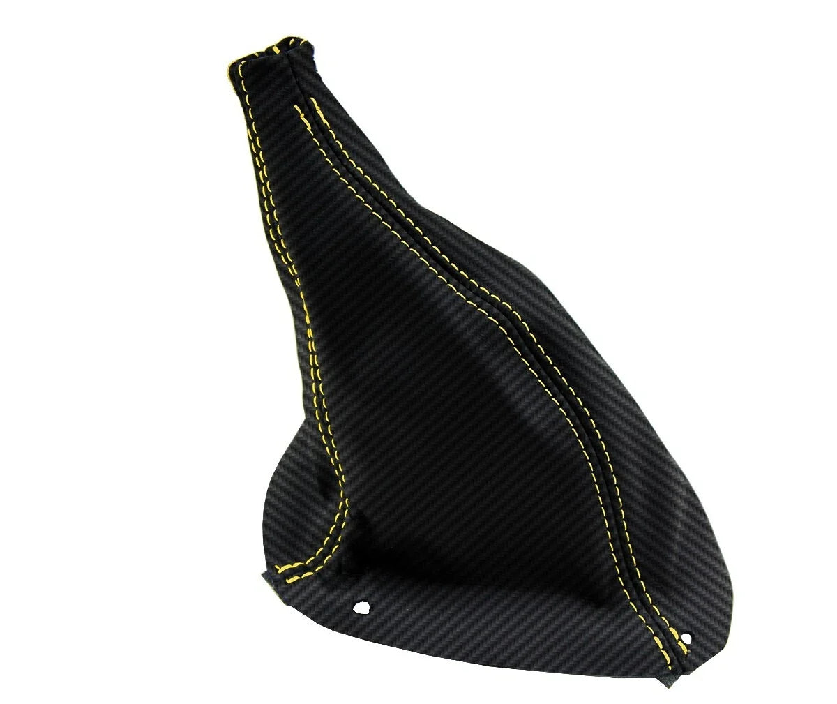 Manual Shift Boot Cover for Ford Mustang (1987–1993) Carbon Fiber Yellow Stitch
