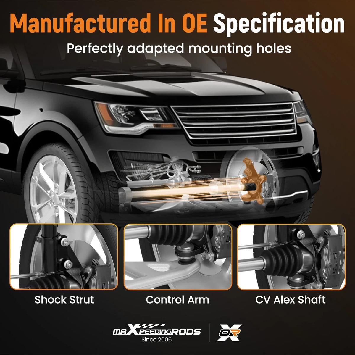 Driver Steering Knuckle Assembly for Ford Explorer Mercury Mountaineer (1991–2001) 698013