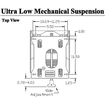 Seat Suspension Kit for Snapper Pro, Ferris, Cub Cadet Tank, Big Dog