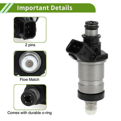 Fuel Injector No. 06164P8AA00 for Honda Civic EX (1999–2000) 1 Pc Black