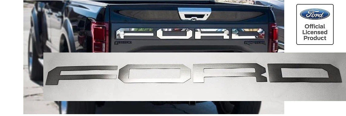 Tailgate Letter Inserts Replacement for 2017 2018 Ford F150 Raptor (Brushed Stainless)