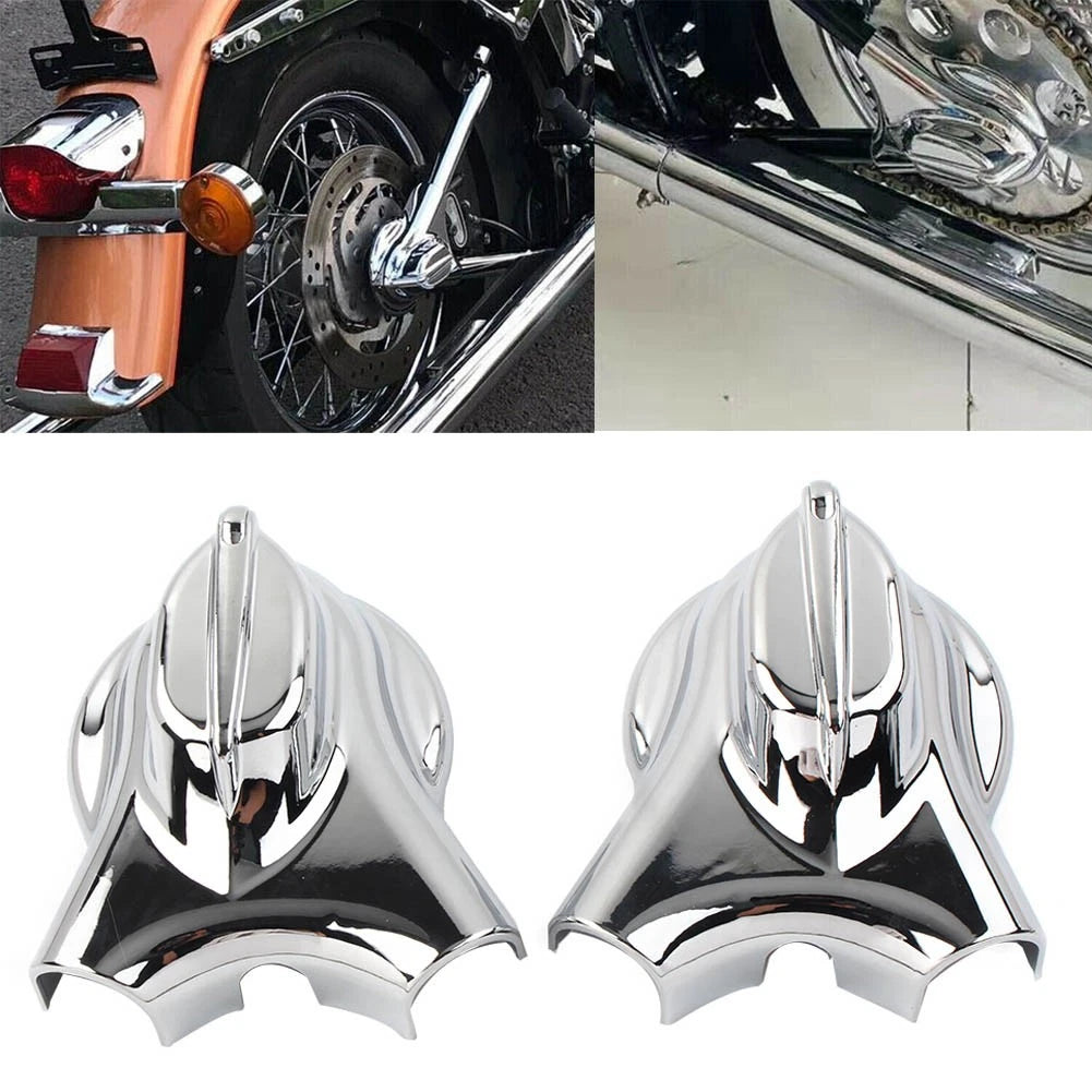 Set of 2 Rear Swingarm Axle Covers for Harley Heritage Softail (2008–2017)