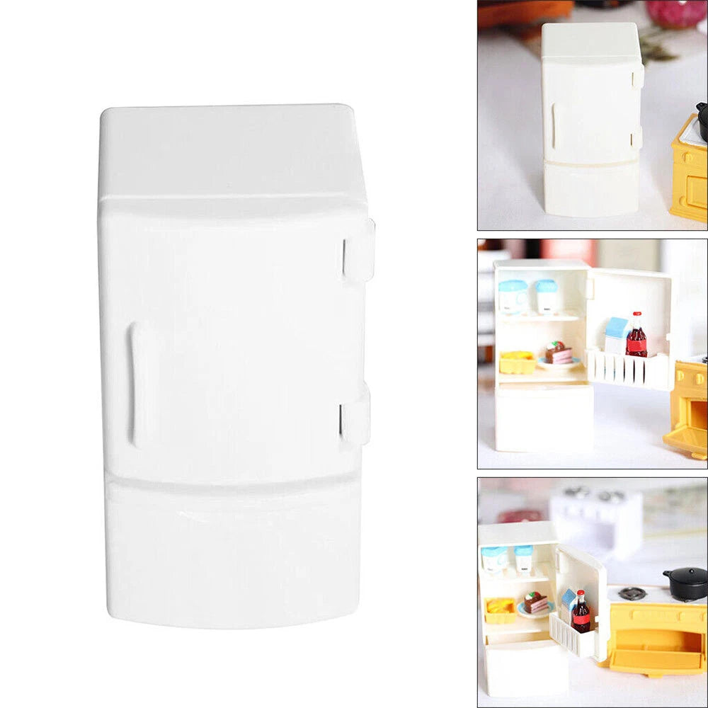 Miniature Refrigerator for Dollhouse 1/12 Scale Kitchen Furniture