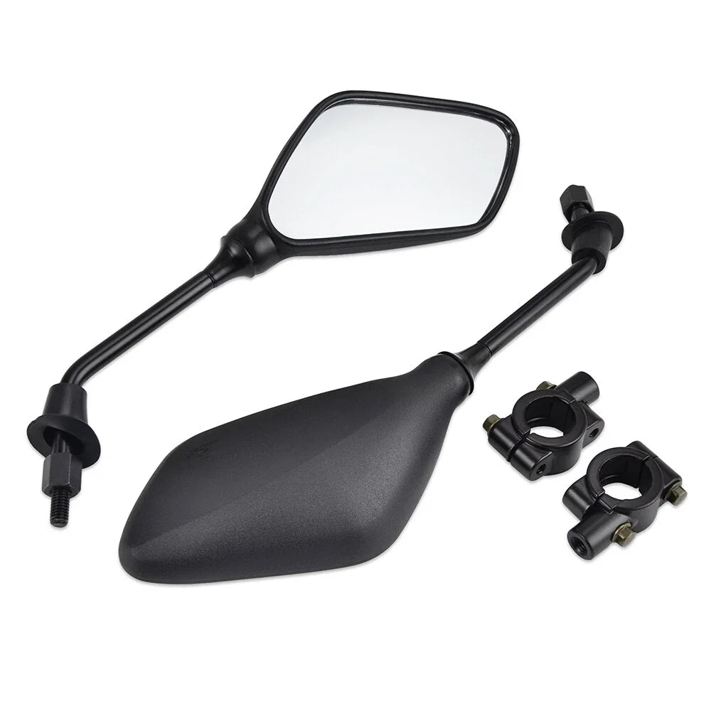 Pair 7/8" Rear View Side Mirrors M8 for Kawasaki Honda Yamaha Suzuki BMW Ducati (All Years)