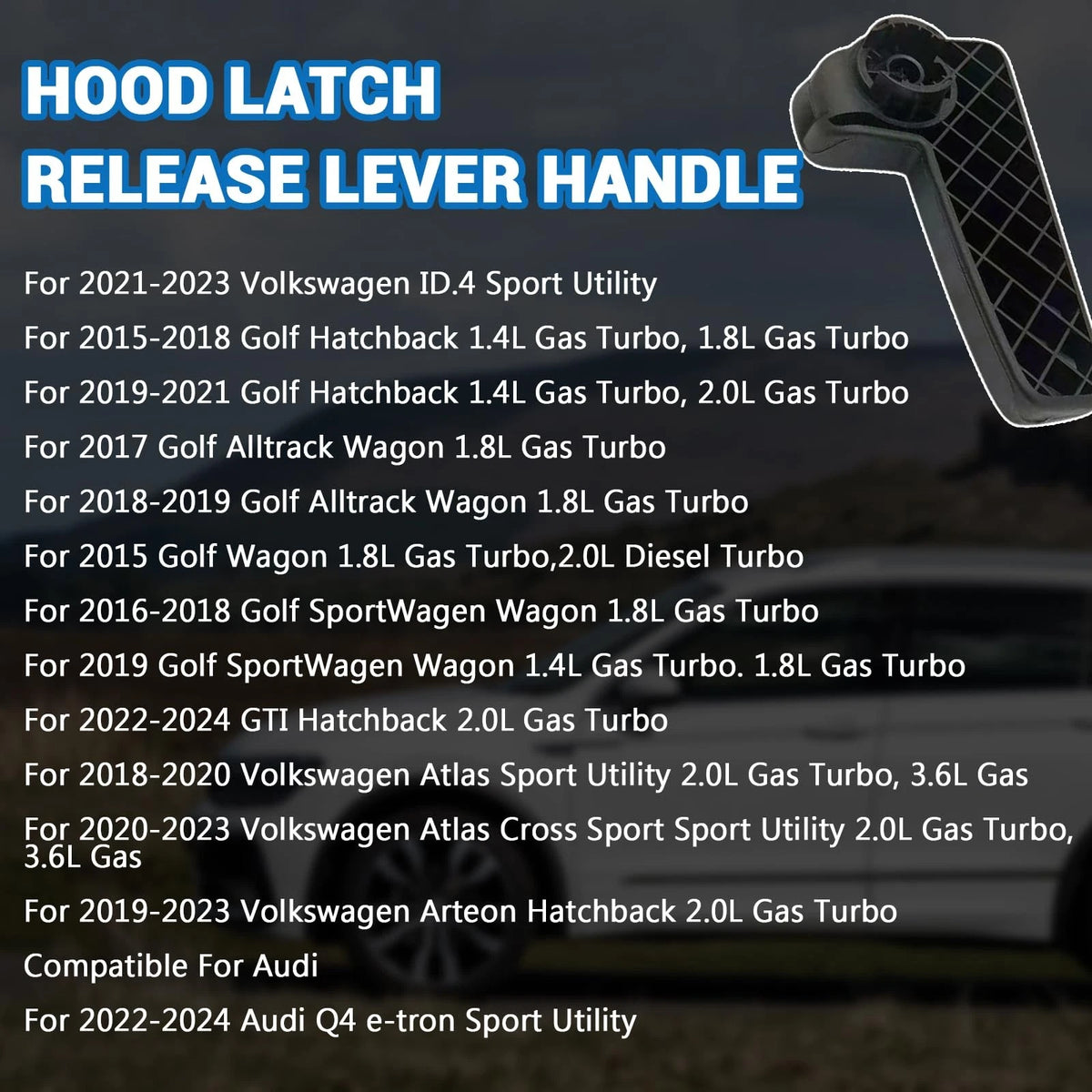 Hood Latch Release Lever Handle for VW Tiguan (2018–2021)