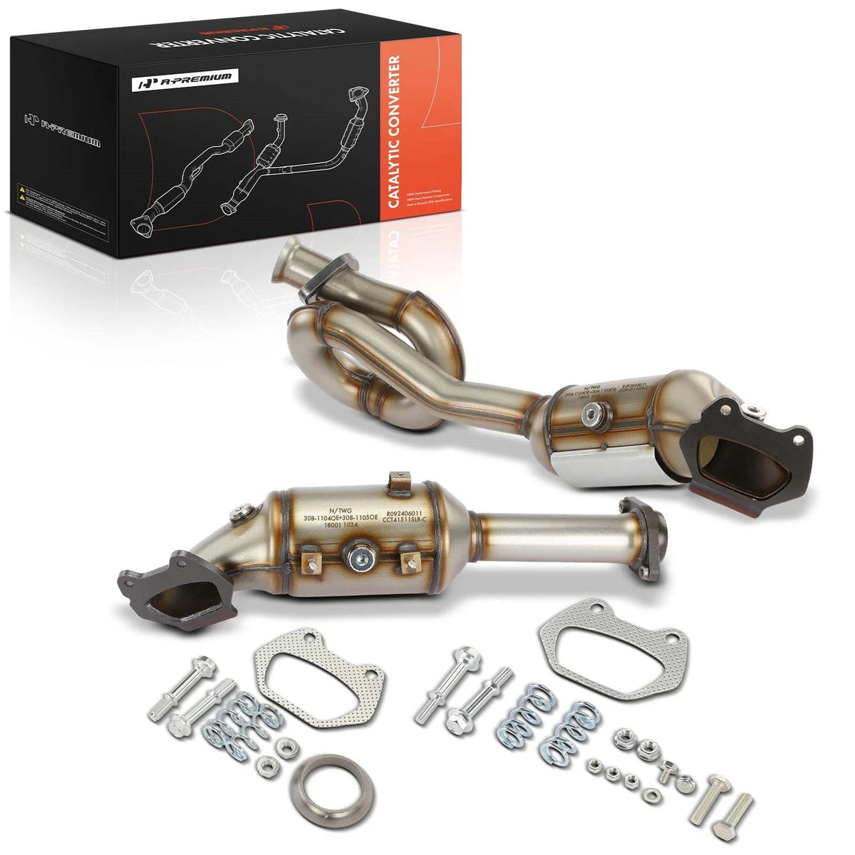 2X Catalytic Converter for Jeep Wrangler (2012–2017) 68085148AF, 68085148AG