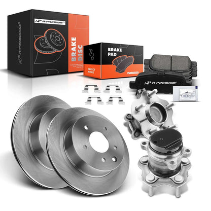 Rear Disc Brake Rotor & Pad Set for Nissan Rogue Sport (2014–2019)