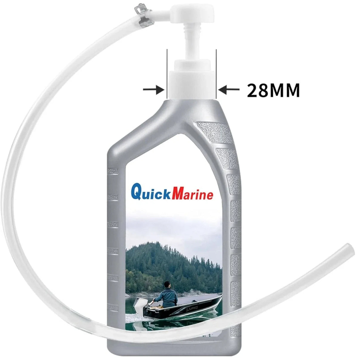 Lower Unit Gear Oil Pump for Standard Quart Bottles with Swivel Adapters