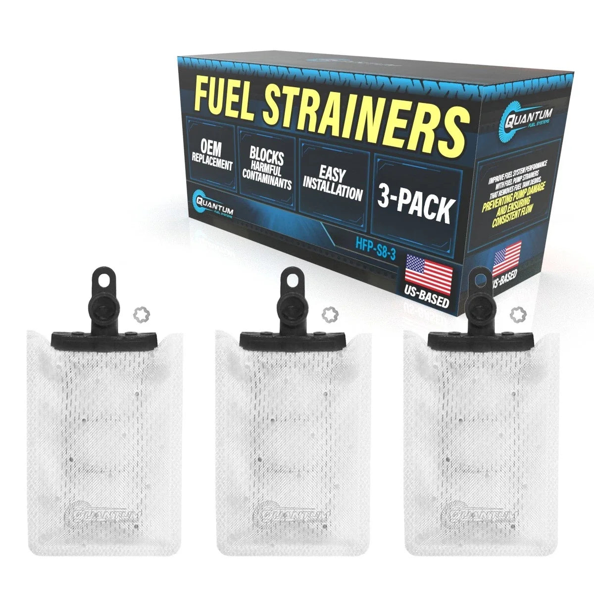 3X Fuel Pump Filter Strainers for Polaris Sportsman 850/XP/X2 (2015–2016) #2205469