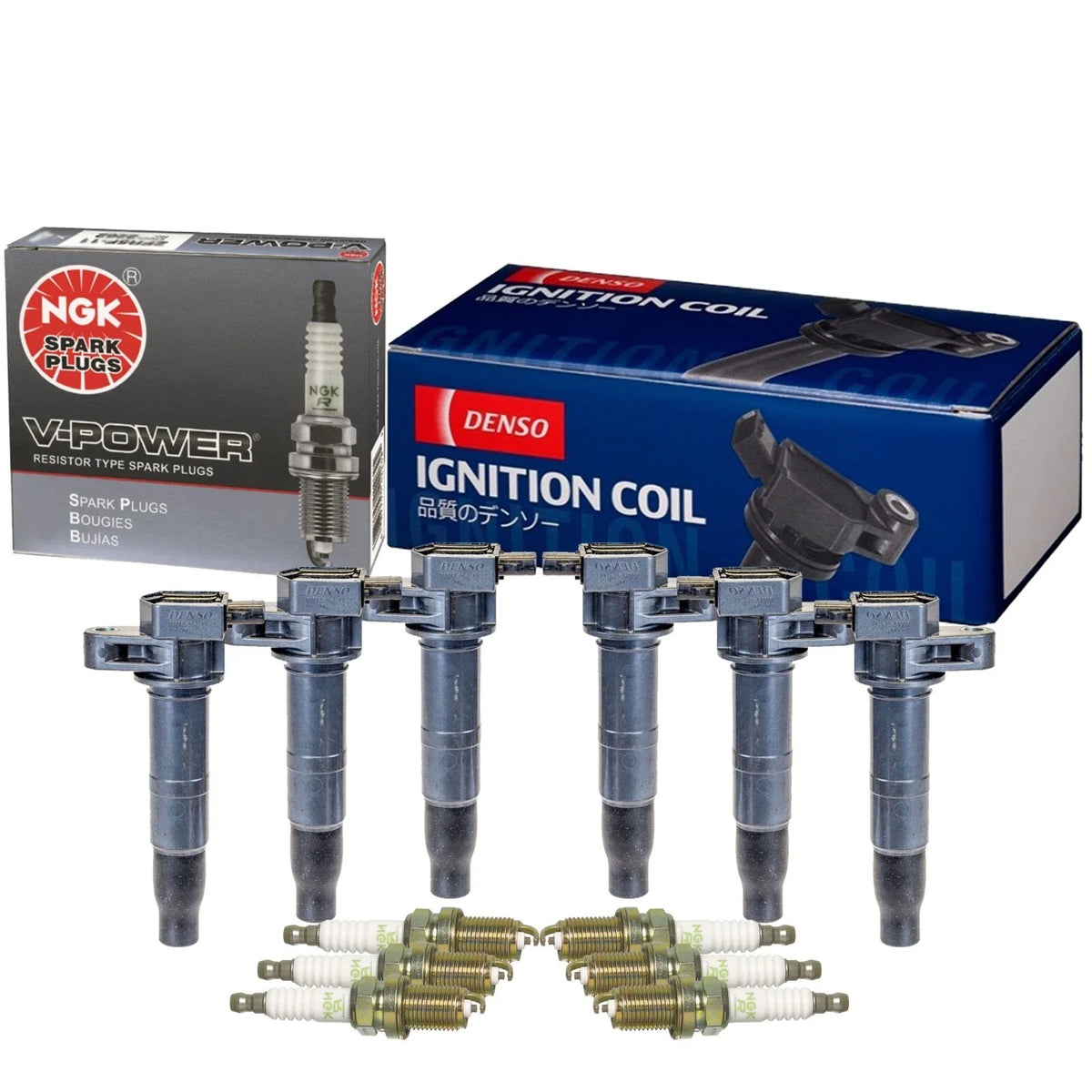 Set of 6 Ignition Coils & Spark Plugs for Kia Sorento 3.3 V6 (2011–2016)