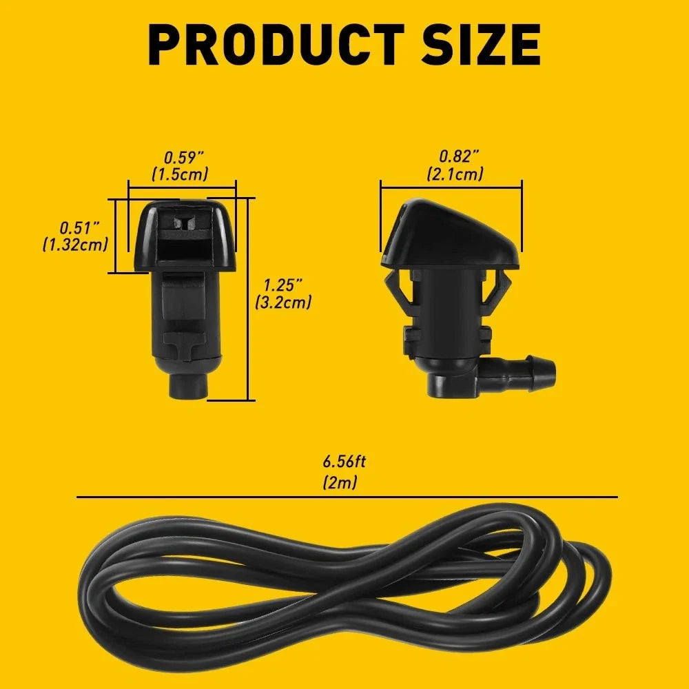 Windshield Washer Fluid Spray Jet Nozzle Hose Kit for Ford F250 F350 (2008–2016)