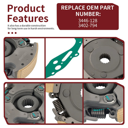 Centrifugal Clutch Carrier + Gasket Kit for Arctic Cat 300 4x4 (2004) 3446-128, 3402-794, 3402-280