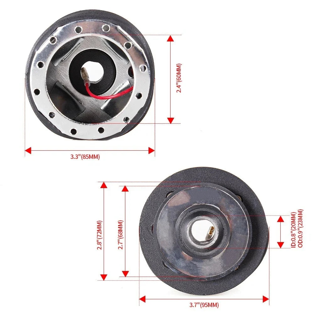 13" Racing PVC Alloy Steering Wheel w/ Hub Adapter for Ford Mustang (1984–2004)