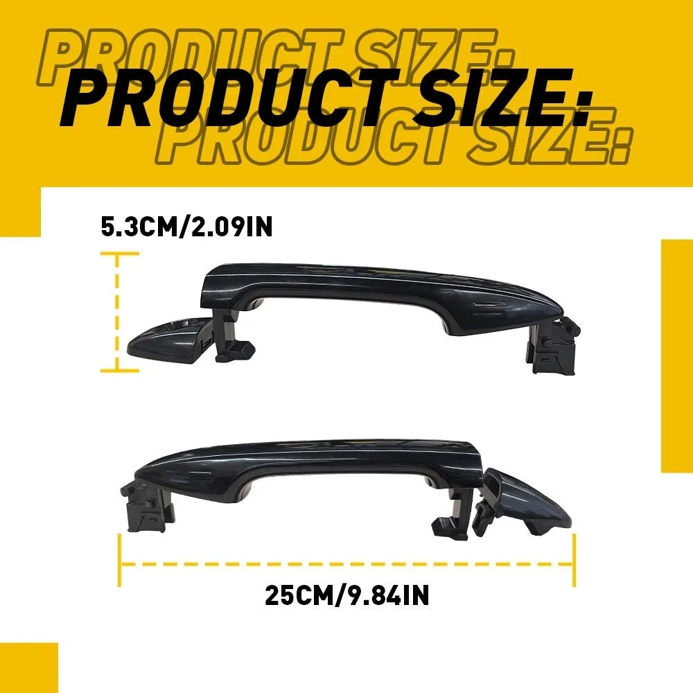 Exterior Door Sliding Handle Pair for - Primed Black
