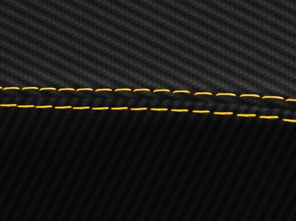 Manual Shift Boot Cover for Ford Mustang (1987–1993) Carbon Fiber Yellow Stitch