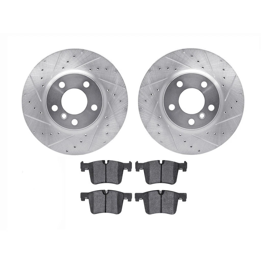 Rotor Set for BMW X3 (2011–2017) ALX-PAU-DF-7612-31116-CLA1, Drilled & Slotted