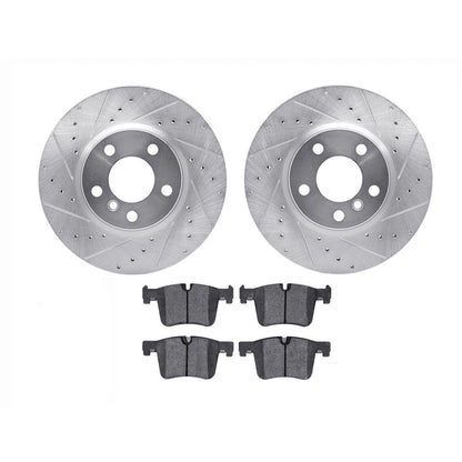 Rotor Set for BMW X3 (2011–2017) ALX-PAU-DF-7612-31116-CLA1, Drilled & Slotted