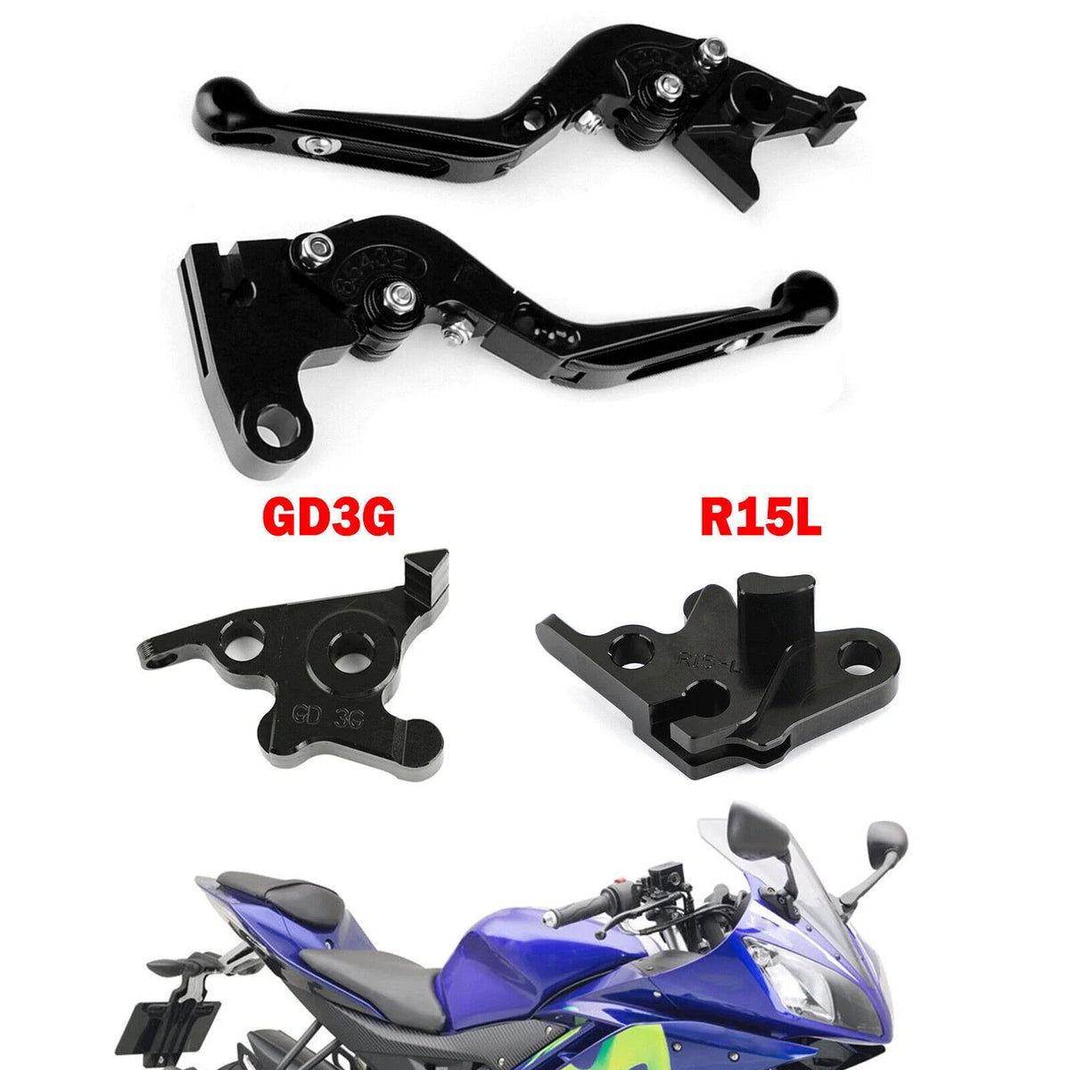 Adjustable Clutch Brake Lever for Yamaha MT125 (2014–2019) BLK T9