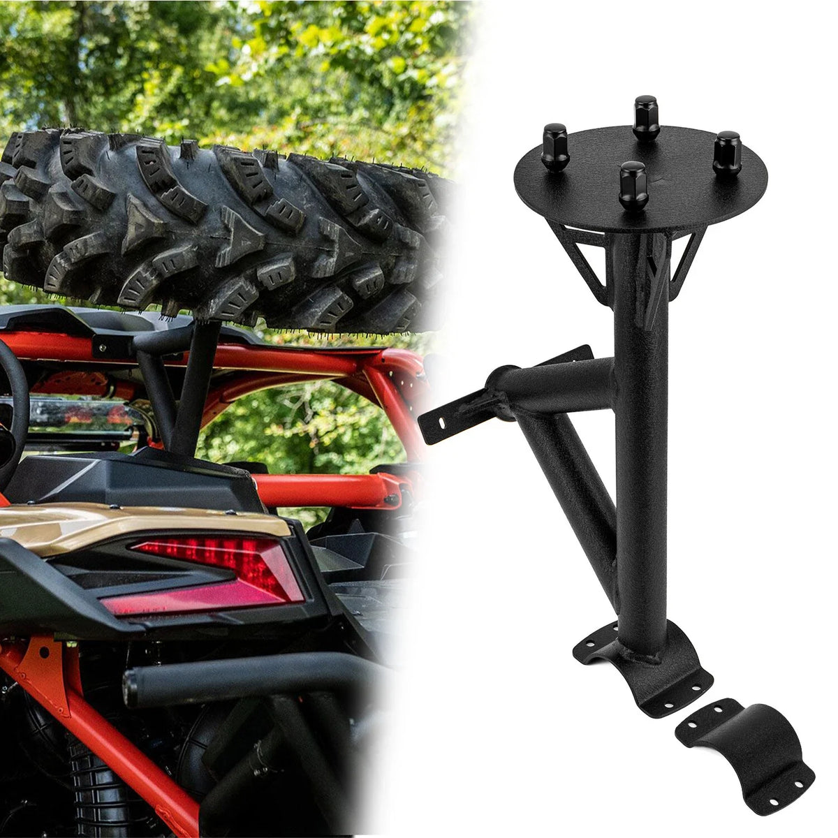 Spare Tire Carrier Mount Rack for Can-Am Maverick X3 (2017–2024) Turbo