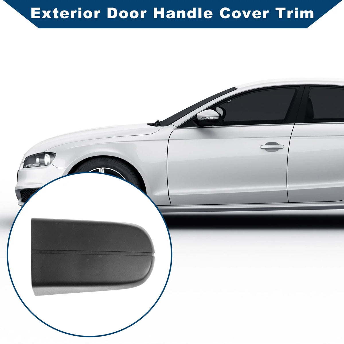 Exterior Door Handle Cover Trim for Ford Kuga MK1 (2008–2012) Black ABS
