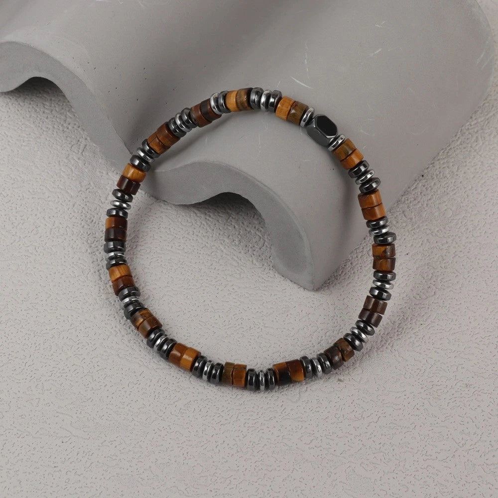 Hematite Beads Bracelet for Men - Healing Protection Strength