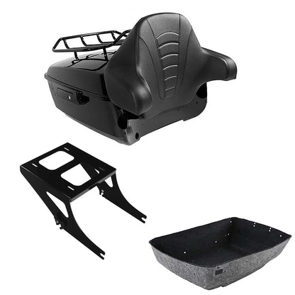 2X Trunk Luggage Backrest Mount Rack for Harley Fat Boy FLSTF (2008–2017)
