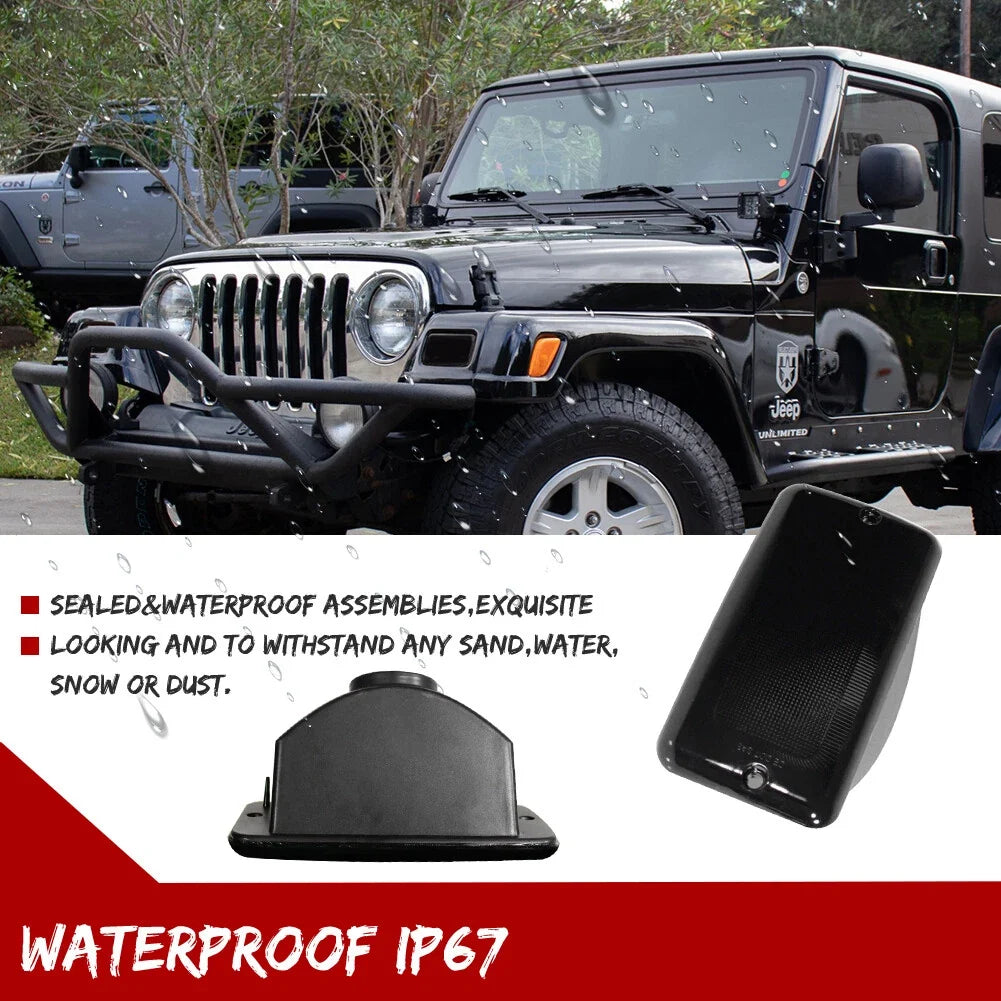 Front Bumper Turn Signal Parking Light Housings for Jeep Wrangler (1997–2006)
