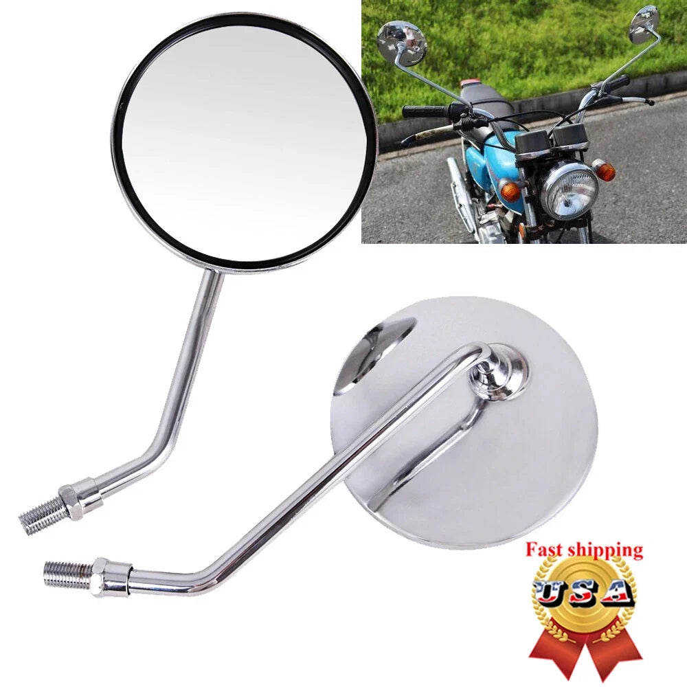 L&R Rearview Side Mirrors for Honda CB200-750 CL200-450 GL1000 CX500 (1973–1983)