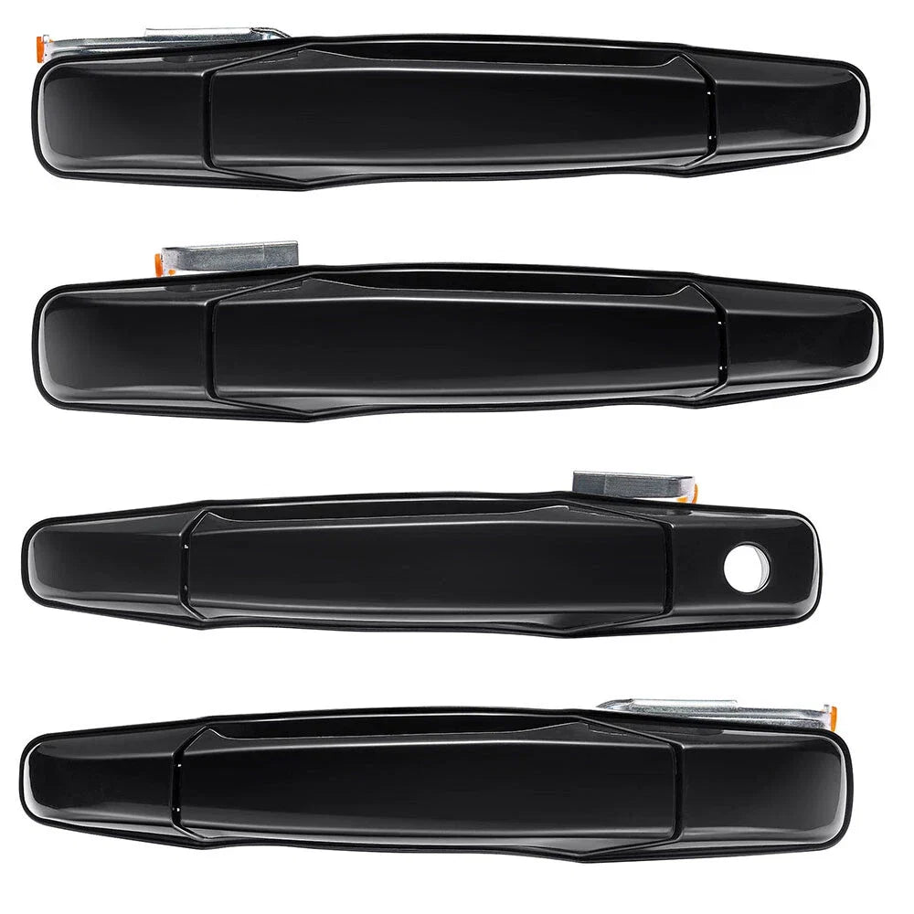 4PCS Black Exterior Door Handle Front & Rear for Chevrolet Silverado 1500 / GMC Sierra (2014–2018)
