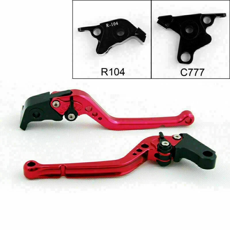 Long Brake Clutch Levers for Yamaha MT-01 (2004–2009), V-MAX (2009–2014) Red T9
