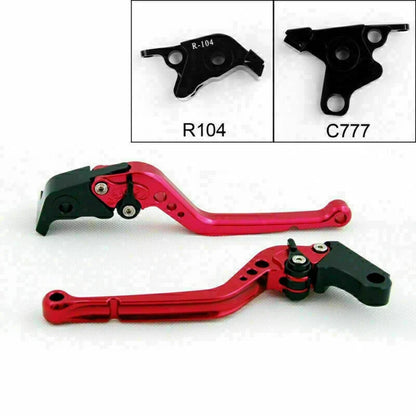 Long Brake Clutch Levers for Yamaha MT-01 (2004–2009), V-MAX (2009–2014) Red T9
