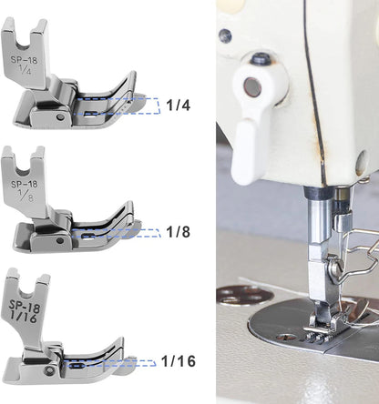 6Pcs Hinged Presser Foot Set for Industrial Sewing Machine