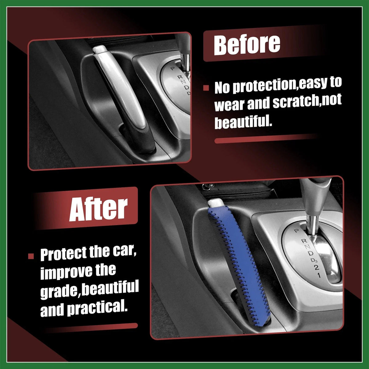 Faux Leather Handbrake Cover for Ford (Replace Part)