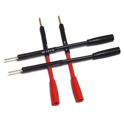Set of 4 Pin Plug to Banana Female Adapters (2 Red, 2 Black)