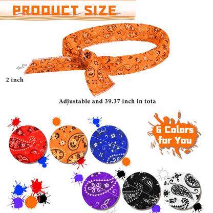 6 Pack Cooling Neck Wraps for Retro Color Models