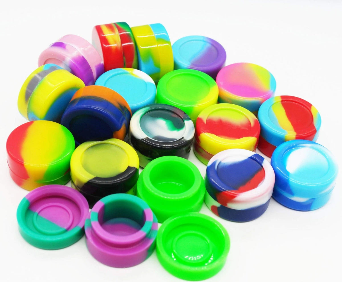 5ml Silicone Wax Concentrate Containers - Non-stick Jars (Multi)