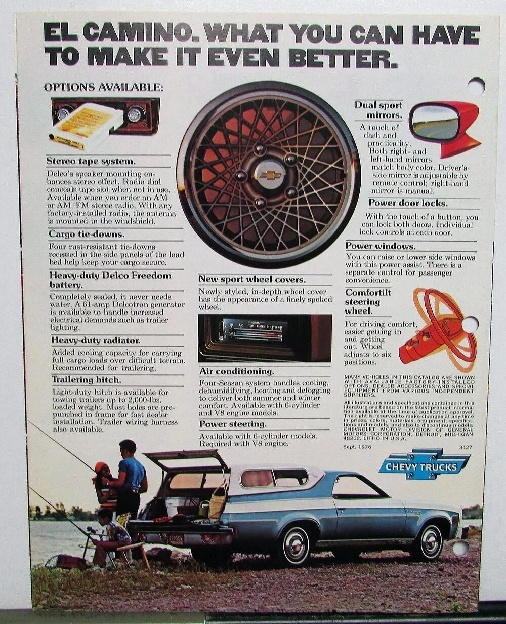 Original Dealer Brochure for 1977 Chevrolet Chevy El Camino