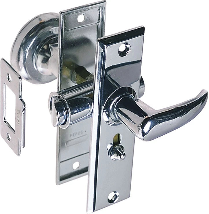 Tubular Latch Set with Sliding Lock Button for Perko (0567DP0CHR)