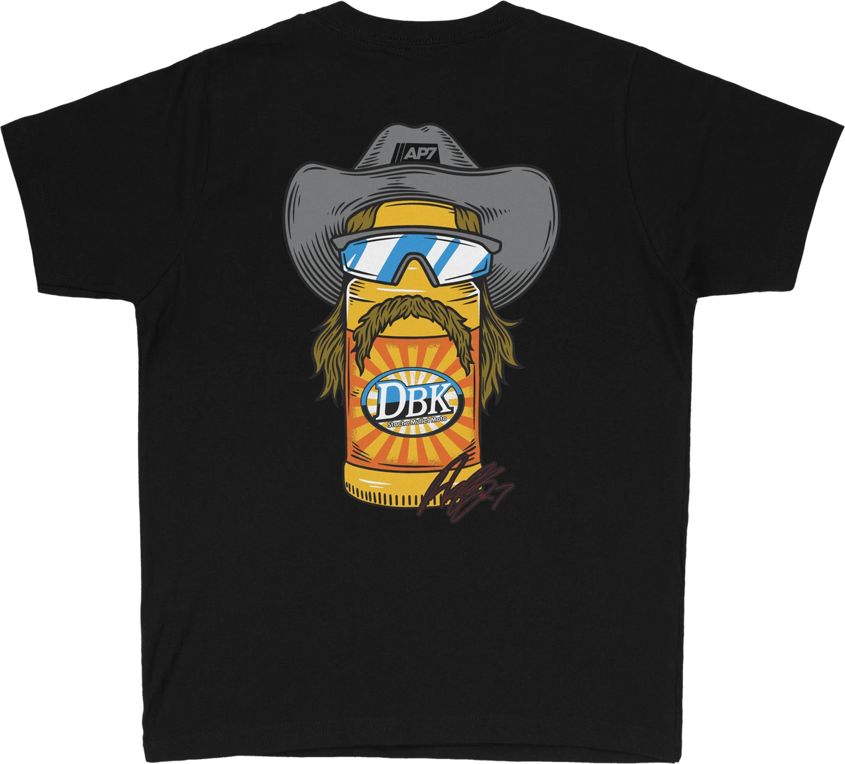 Youth Tee for DBK Stache Mullet Moto (YTAP-STACHEMULL-S)