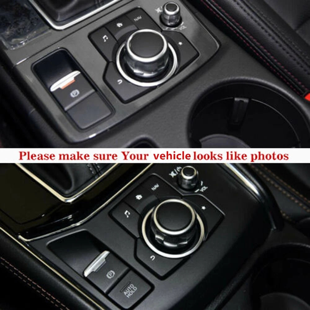Set of 2 Button Cover Trims for Mazda 3 6 CX-5 Aluminum Alloy
