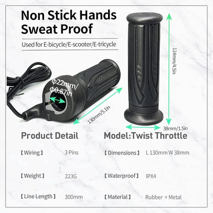 20X Full Half Twist Throttle for Electric Bike