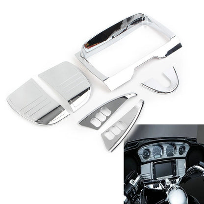 Tri Line Gauge Stereo Accent Set for Harley Touring Electra Street Glide (2014–2022)