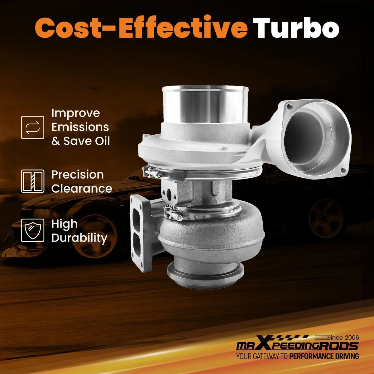 Turbocharger T6 96/88mm for Caterpillar CAT 3406B C15 C16 C16 S410SX (1990–2005)