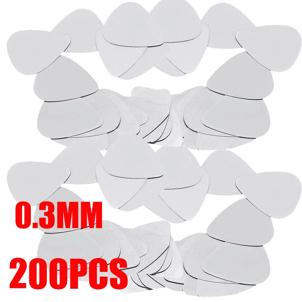 200PCS Stainless Steel Guitar Picks for Bright Sounds