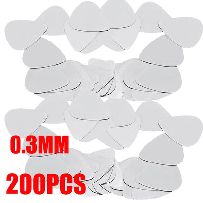 200PCS Stainless Steel Guitar Picks for Bright Sounds