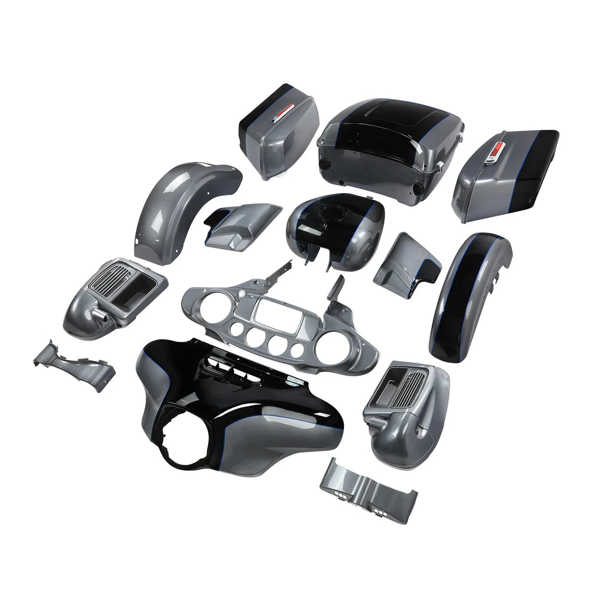 Fairings for Harley Ultra Limited (2014–2024) - Gauntlet Gray Metallic/Vivid Black