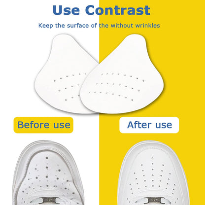 2 Pairs Toe Box Protectors for Sport Shoes (Upgraded Anti-Wrinkle)