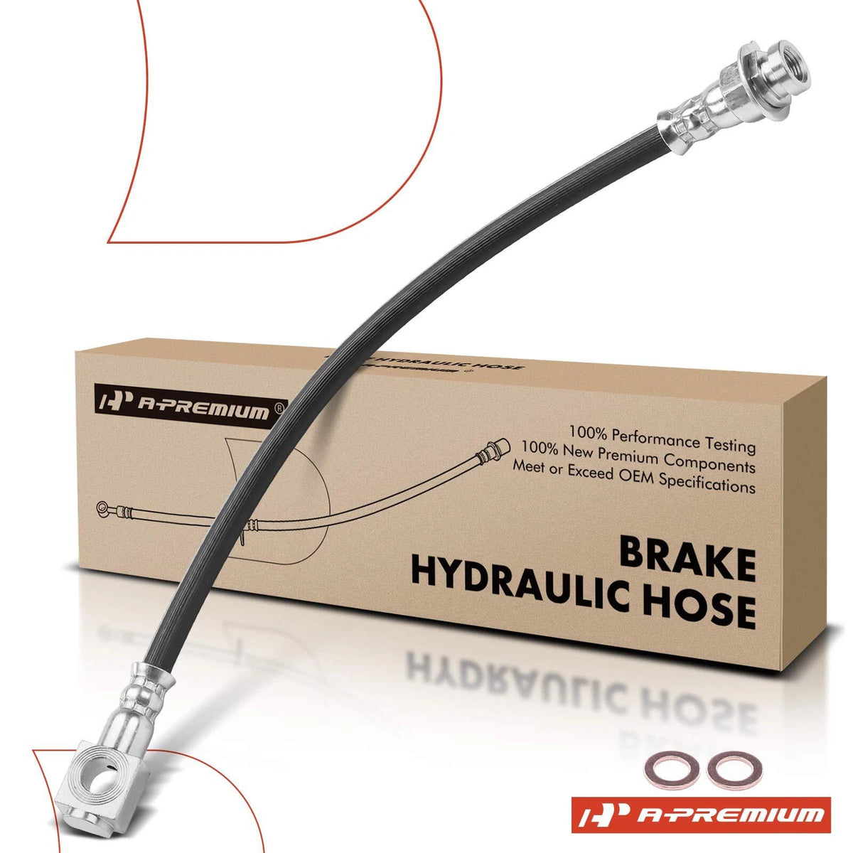 Front or Rear Brake Hydraulic Hose for Cadillac Eldorado, DeVille (1996–2002) - 17999968, 2203866