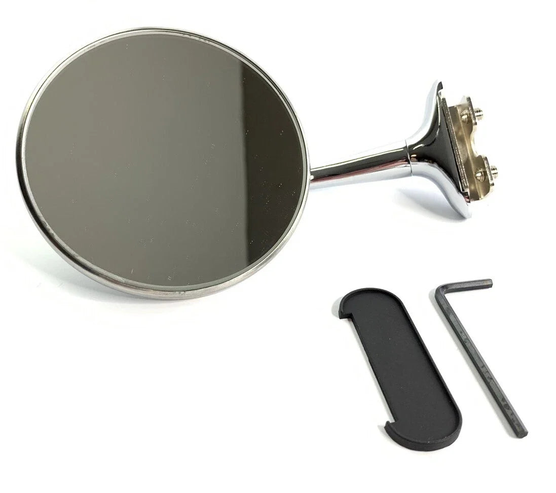 Universal Round Stainless Steel Long Arm Peep Mirror for Ford Chevy Dodge (1990–2025)