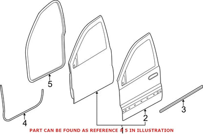 Front Door Seal for Dodge Durango (2011–2023) 55399256AE